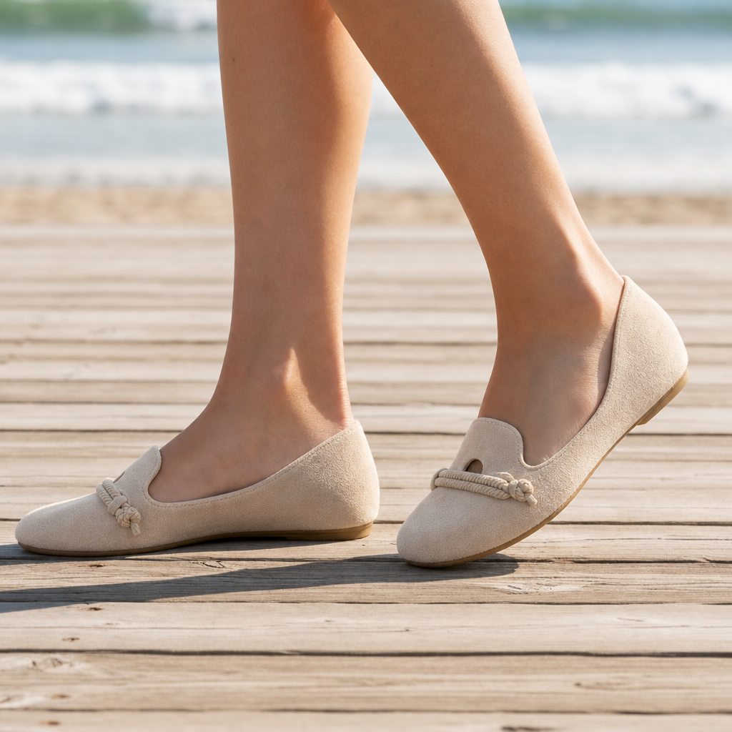 Orthopädische Damen Loafer in Wildlederoptik