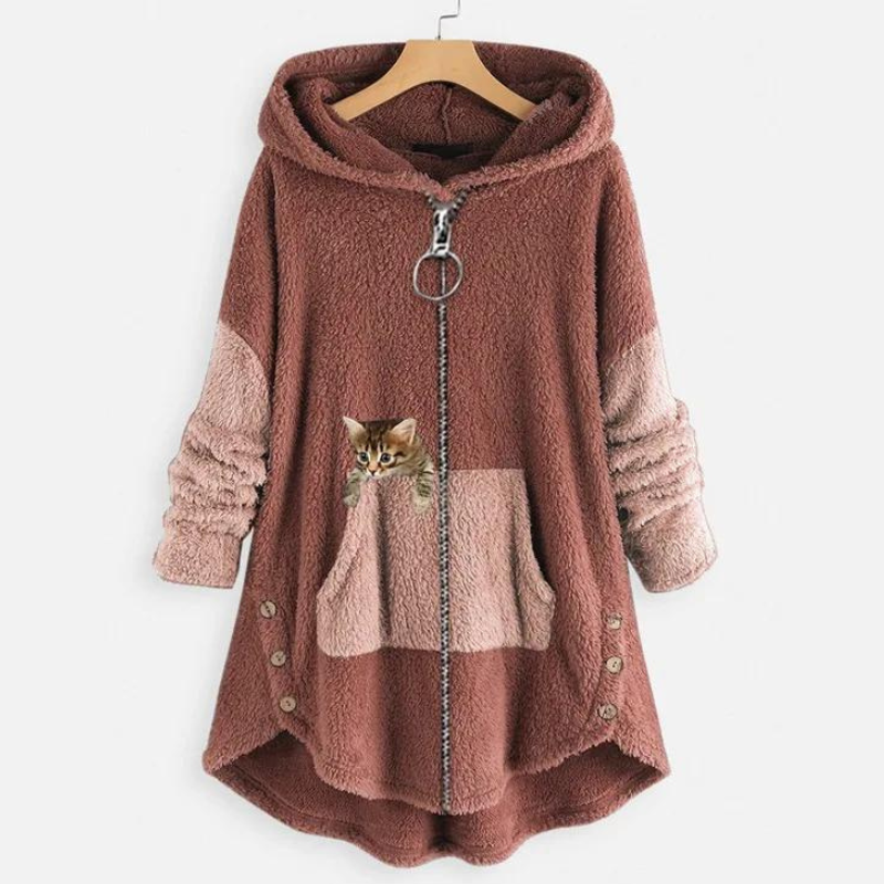 Warmer Damen Plüsch Hoodie Ultraweich
