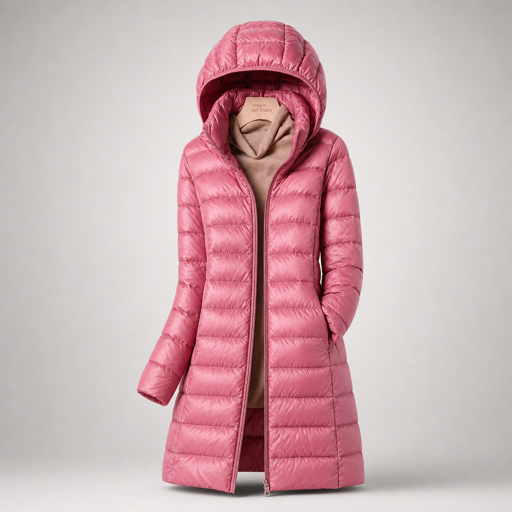 Ultraleichte Damen Steppjacke mit Abnehmbarer Kapuze