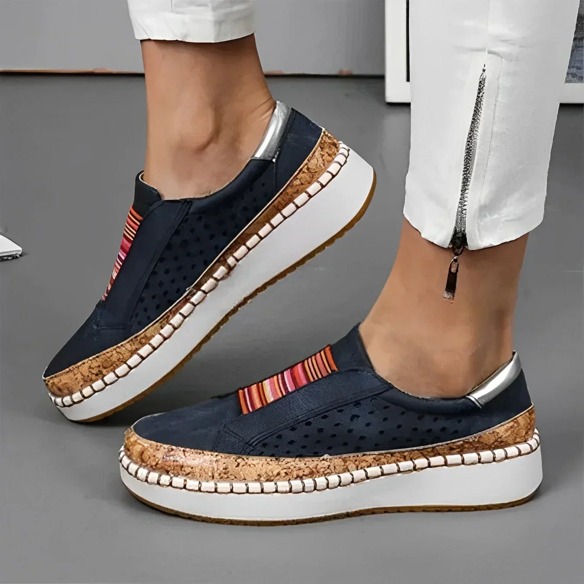 Orthopädische Mokassin Loafer mit gepolsterter Innensohle