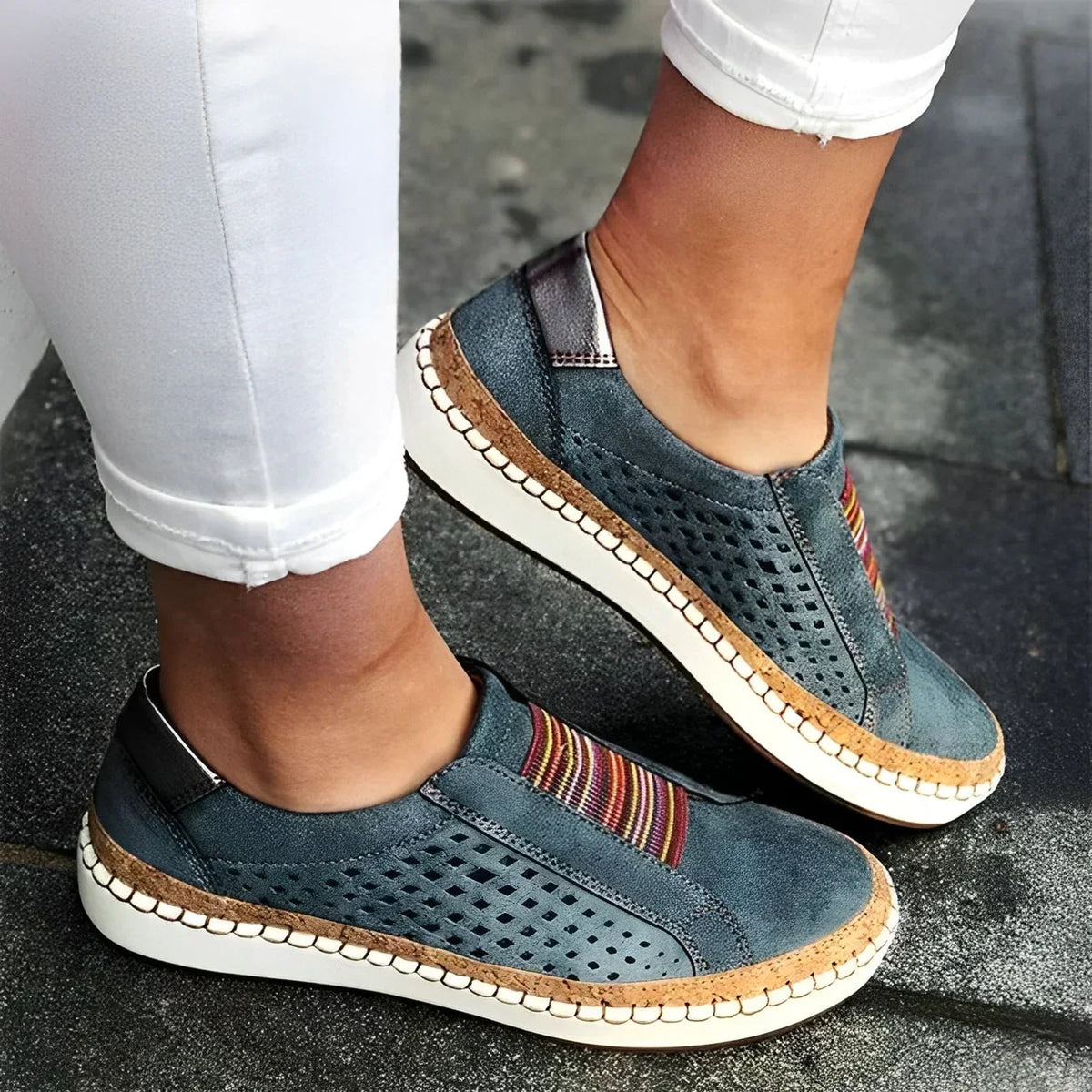Orthopädische Mokassin Loafer mit gepolsterter Innensohle