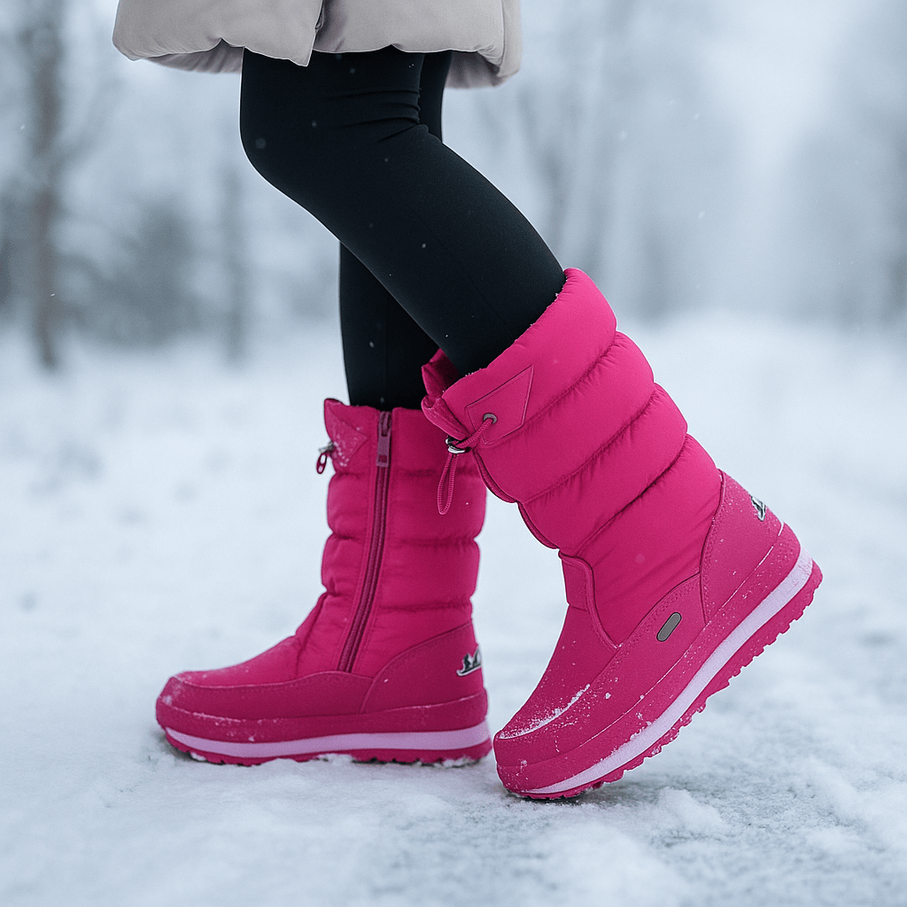 Gefütterte Damen Schneestiefel Wasserdicht und Rutschfest