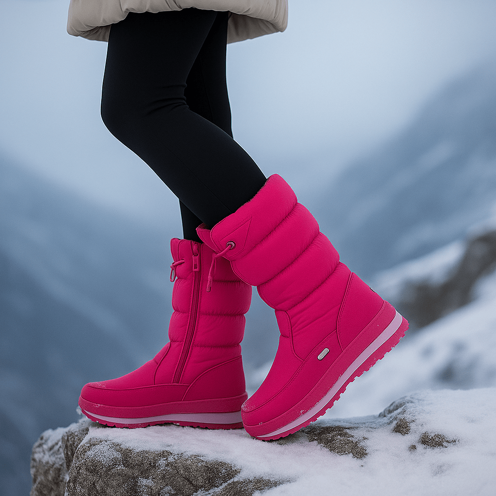 Gefütterte Damen Schneestiefel Wasserdicht und Rutschfest