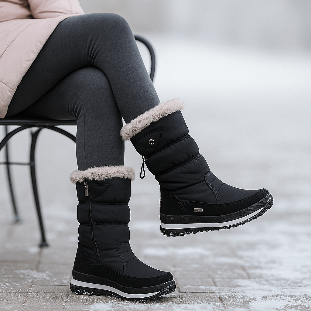 Gefütterte Damen Schneestiefel Wasserdicht und Rutschfest