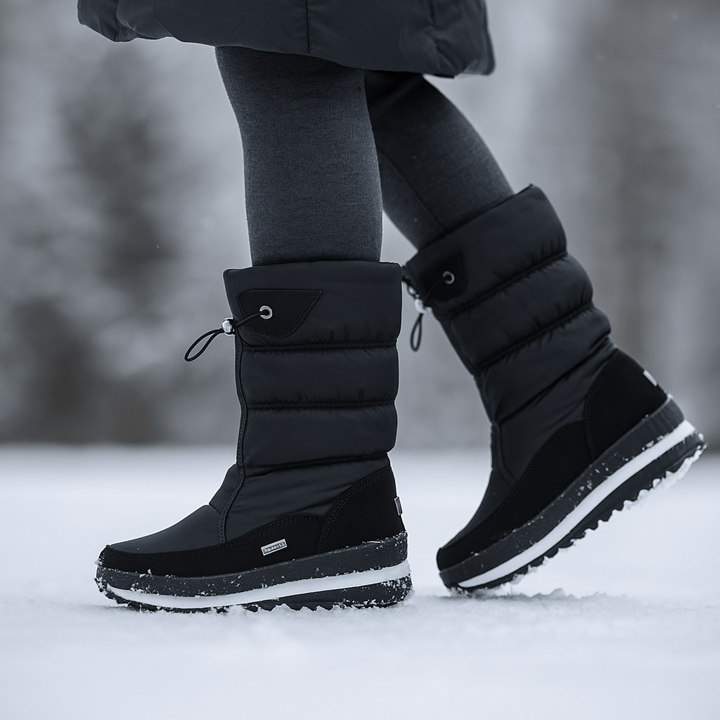 Gefütterte Damen Schneestiefel Wasserdicht und Rutschfest