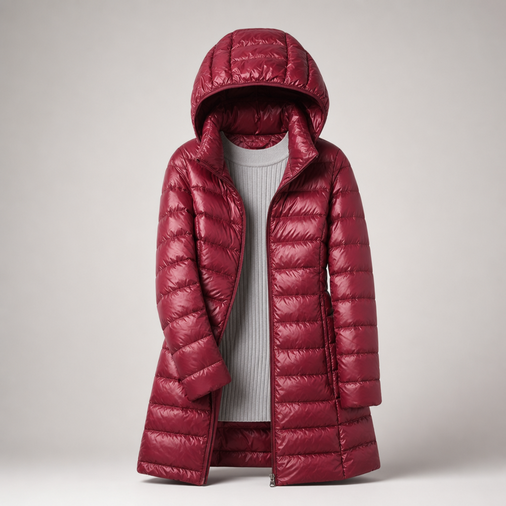 Ultraleichte Damen Steppjacke mit Abnehmbarer Kapuze