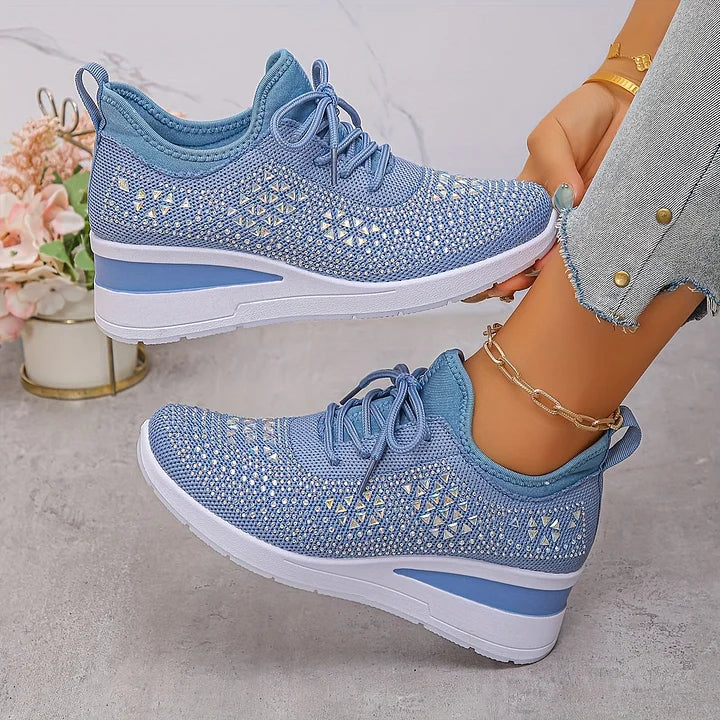 Ergonomische Plateau Sneaker Aus Atmungsaktivem Mesh