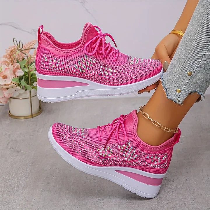 Ergonomische Plateau Sneaker Aus Atmungsaktivem Mesh