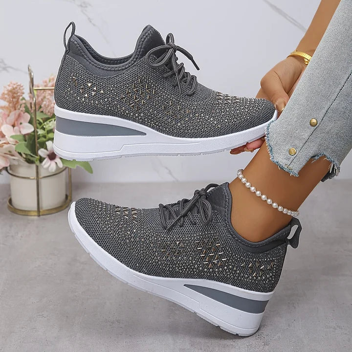 Ergonomische Plateau Sneaker Aus Atmungsaktivem Mesh
