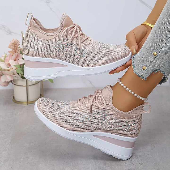 Ergonomische Plateau Sneaker Aus Atmungsaktivem Mesh