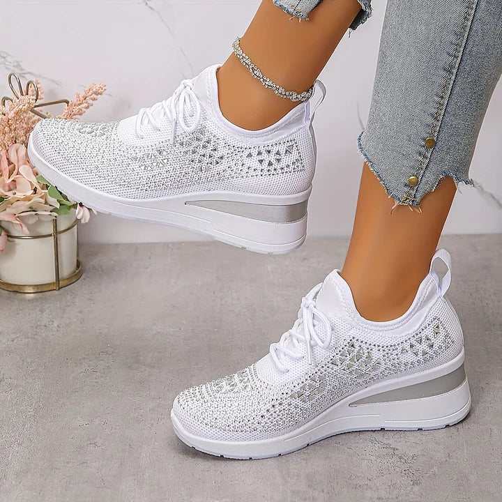 Ergonomische Plateau Sneaker Aus Atmungsaktivem Mesh