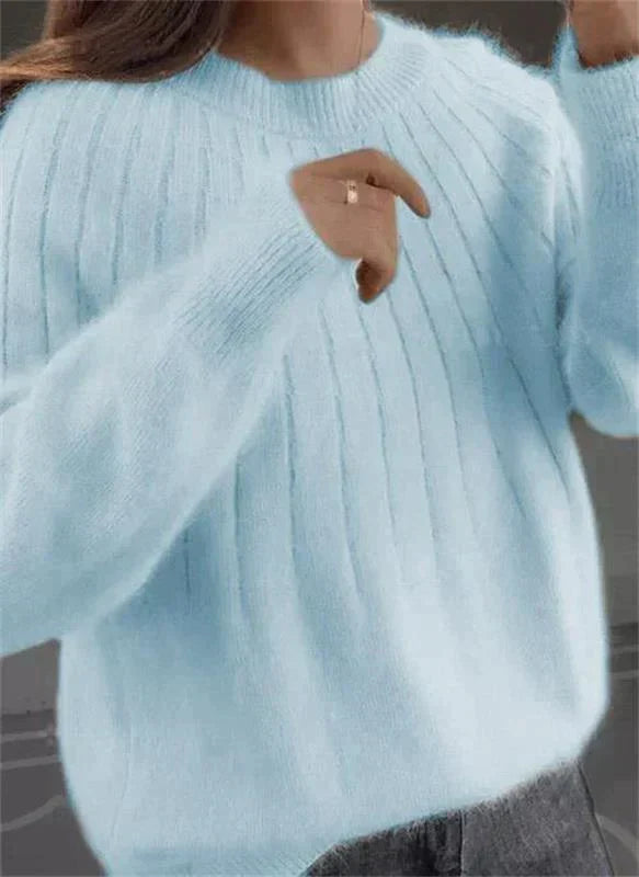Weicher Damen Strickpullover Für Herbst Und Winter