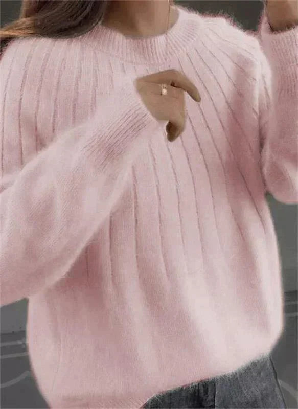 Weicher Damen Strickpullover Für Herbst Und Winter