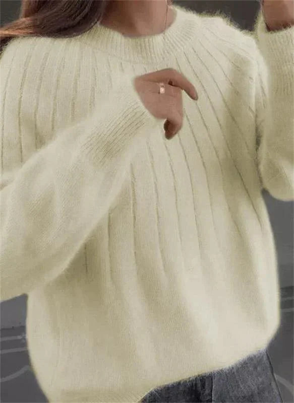 Weicher Damen Strickpullover Für Herbst Und Winter