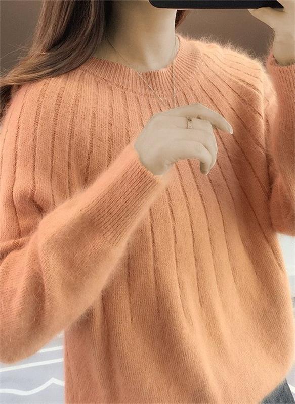 Weicher Damen Strickpullover Für Herbst Und Winter