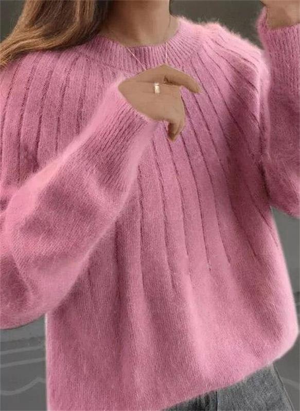 Weicher Damen Strickpullover Für Herbst Und Winter