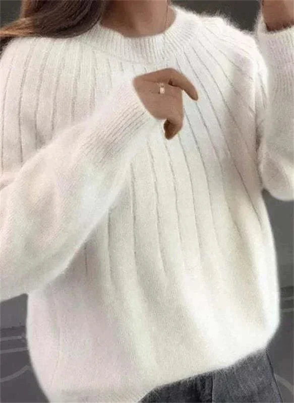 Weicher Damen Strickpullover Für Herbst Und Winter