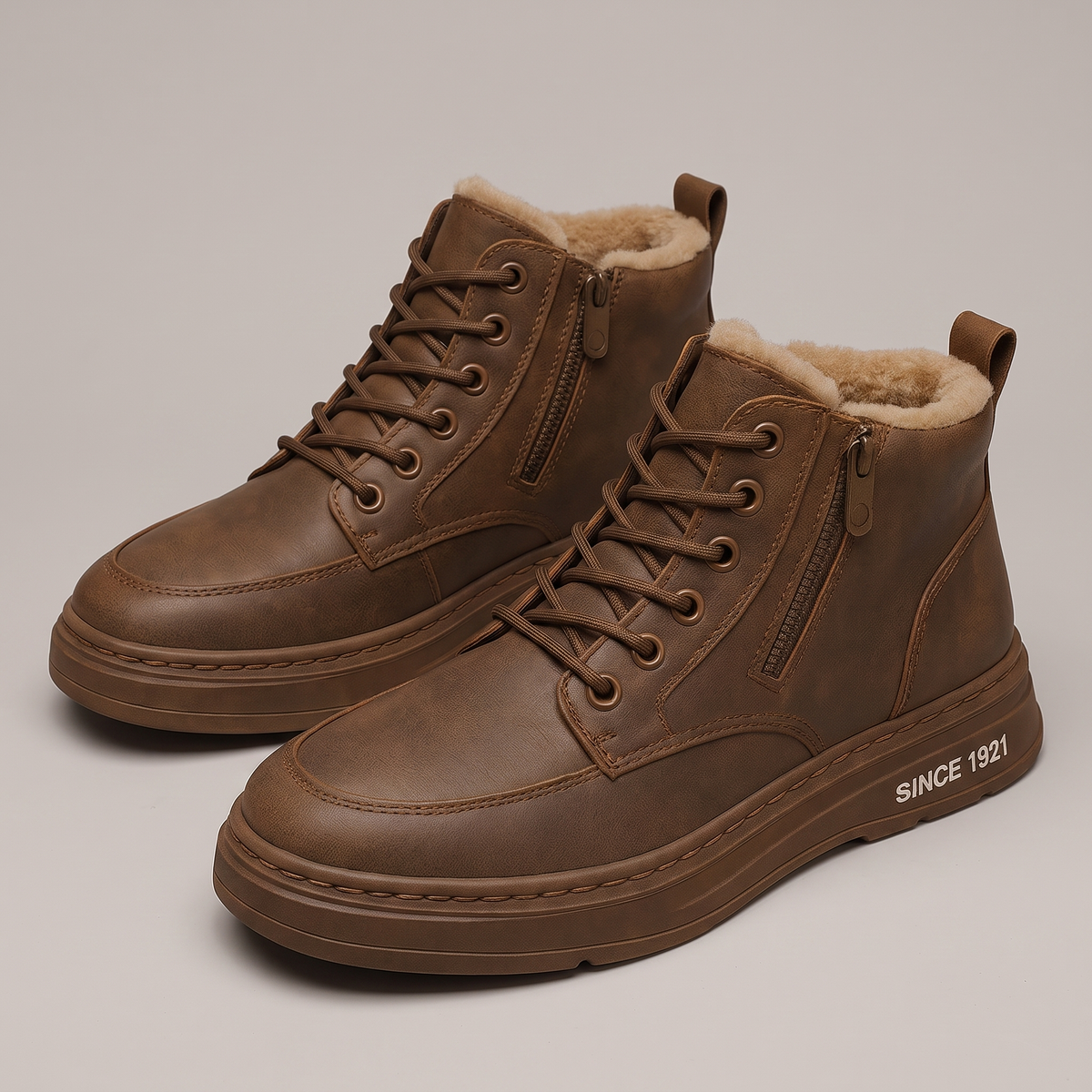 Gefütterte Winter-Sneaker aus Kunstleder für Damen und Herren