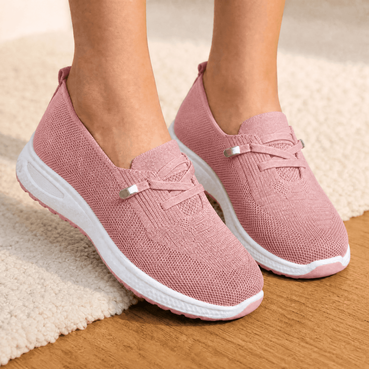 Leichte Damen Strick Sneaker zum Hineinschlüpfen