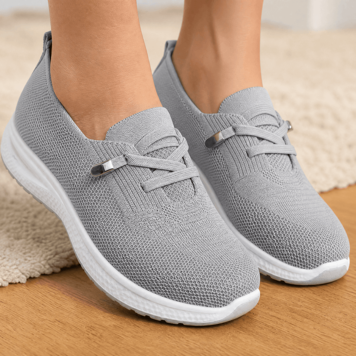 Leichte Damen Strick Sneaker zum Hineinschlüpfen
