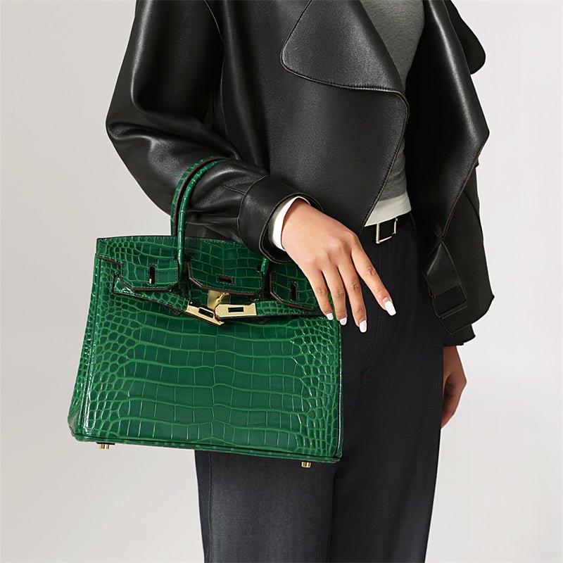 Elegante Damen Handtasche Aus Leder Mit Henkel