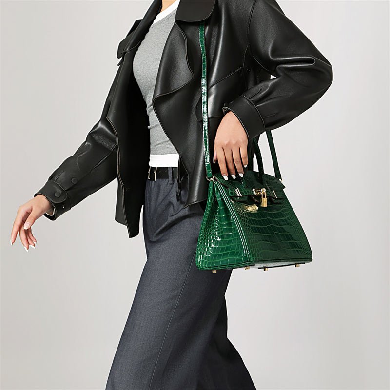 Elegante Damen Handtasche Aus Leder Mit Henkel