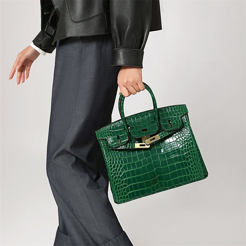 Elegante Damen Handtasche Aus Leder Mit Henkel