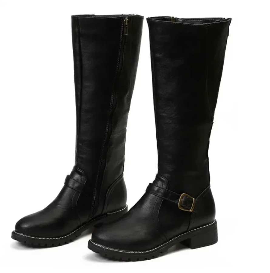 Damen Stiefel Mit Herausnehmbarem Fußbett Und Profilsohle