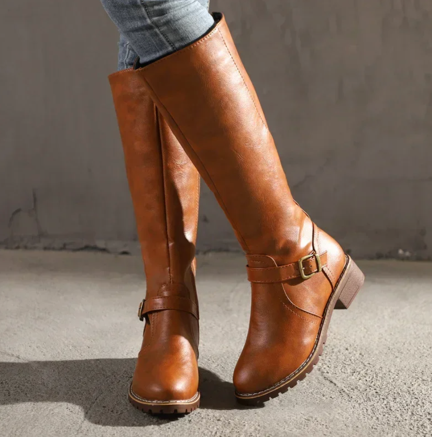 Damen Stiefel Mit Herausnehmbarem Fußbett Und Profilsohle