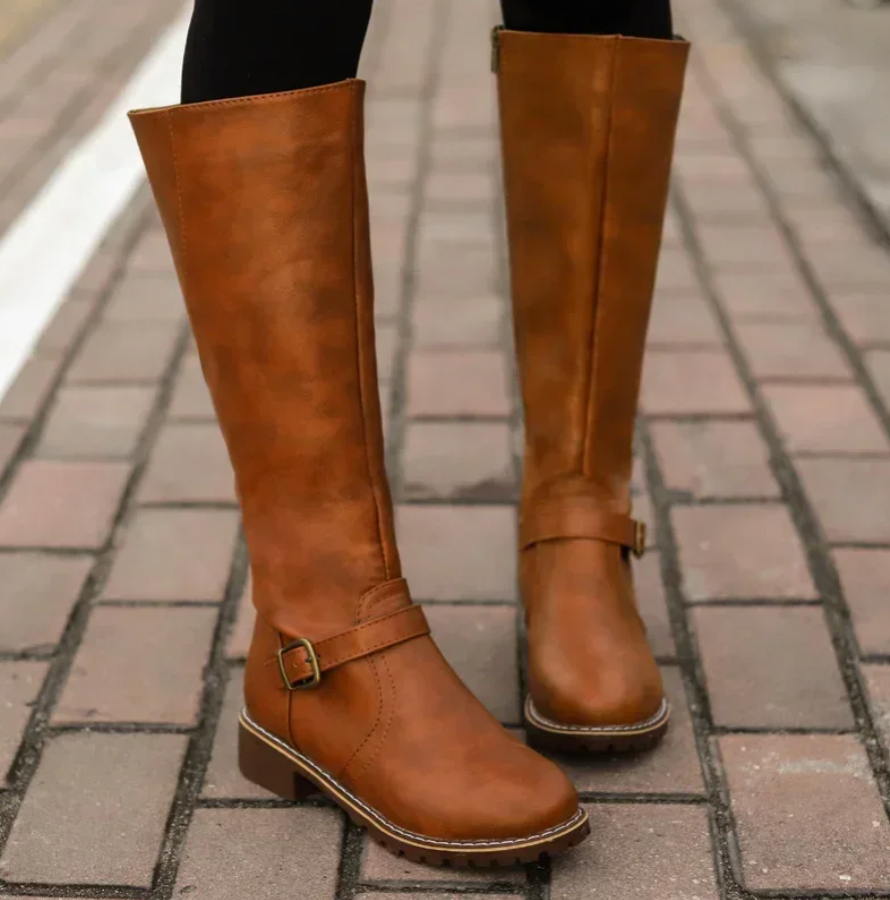 Damen Stiefel Mit Herausnehmbarem Fußbett Und Profilsohle