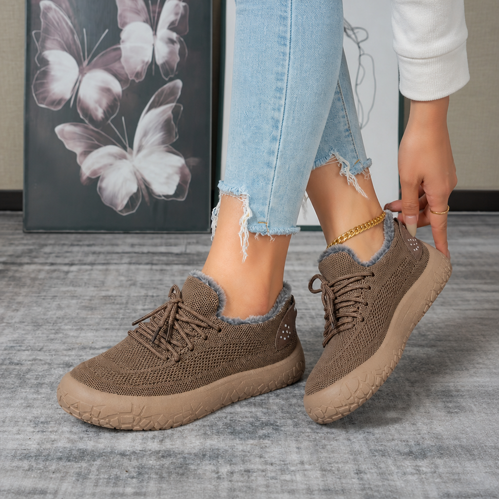 Gefütterte Damen Low-Top Freizeitschuhe mit Fleece