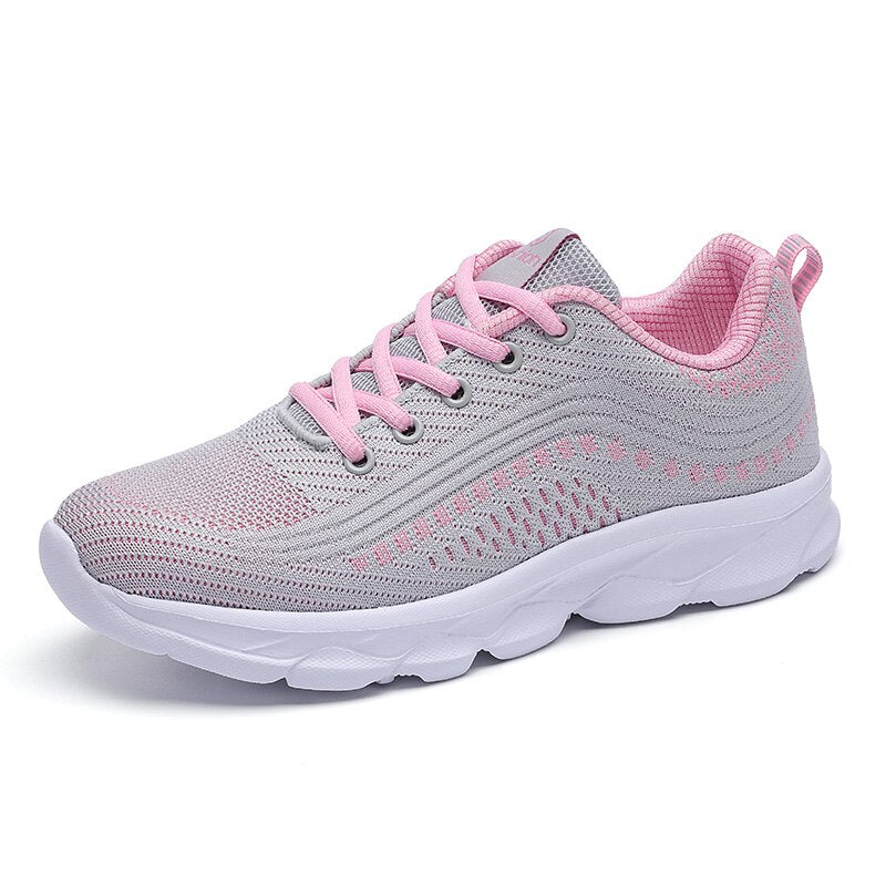 Orthopädische Damen Sneaker aus Stretch Strick mit Weiter Zehenbox