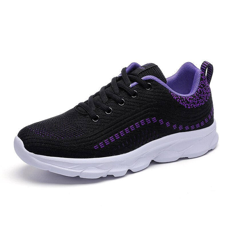 Orthopädische Damen Sneaker aus Stretch Strick mit Weiter Zehenbox