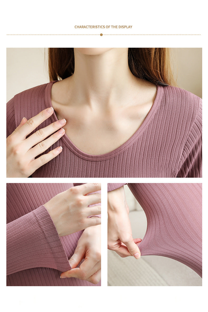 Formendes Damen Thermowäsche Set mit Stehkragen