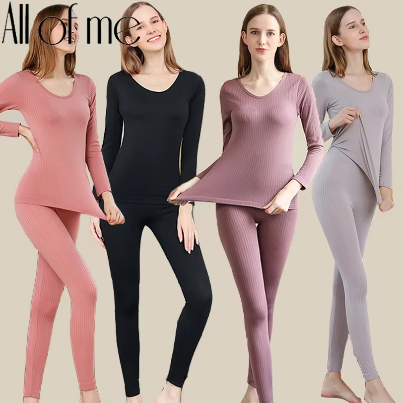 Formendes Damen Thermowäsche Set mit Stehkragen