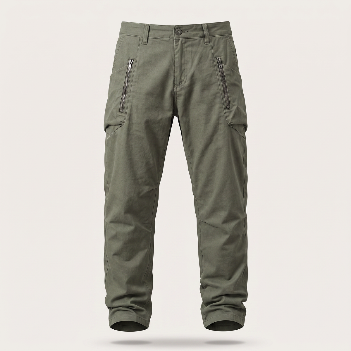 Robuste Cargohose aus Baumwolle mit Reissverschlusstaschen