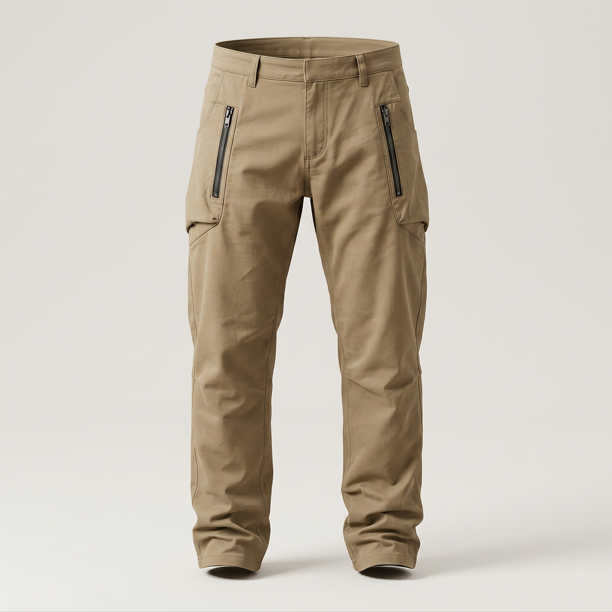 Robuste Cargohose aus Baumwolle mit Reissverschlusstaschen