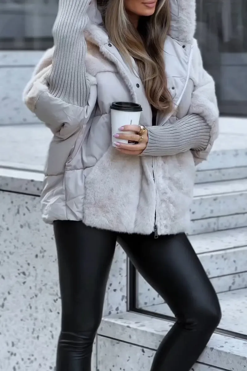 Hattie | Hooded Quilted Water Repellent Coat