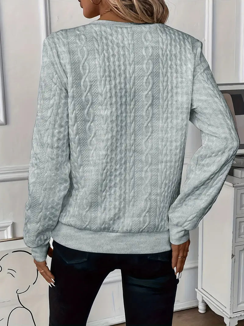Pull en maille à demi-zip avec tirette anneau