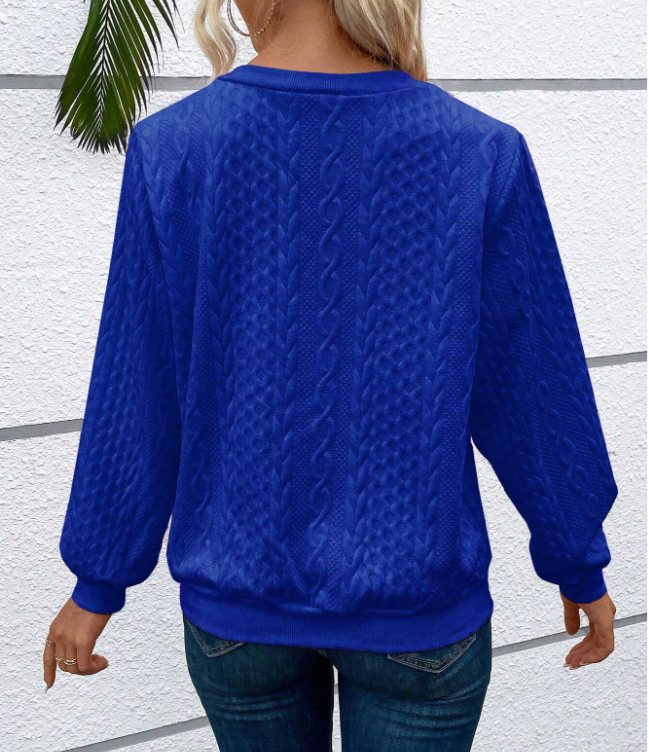 Pull en maille à demi-zip avec tirette anneau